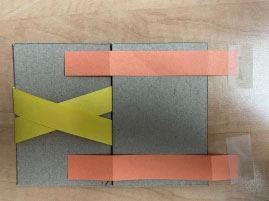 Photo showing how to arrange the remaining two strips of paper